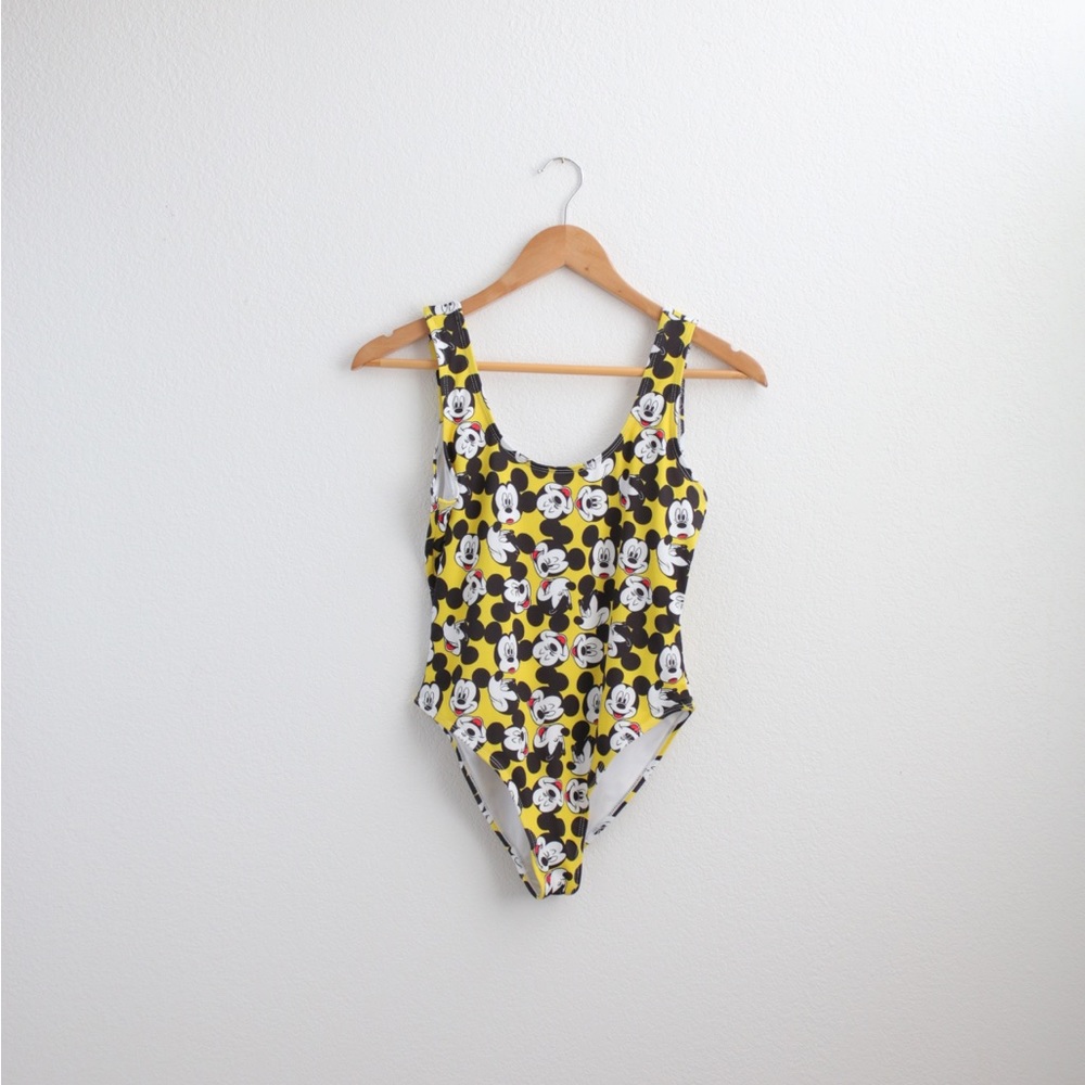 Disney Yellow Mickey Mouse One Piece Sz:S